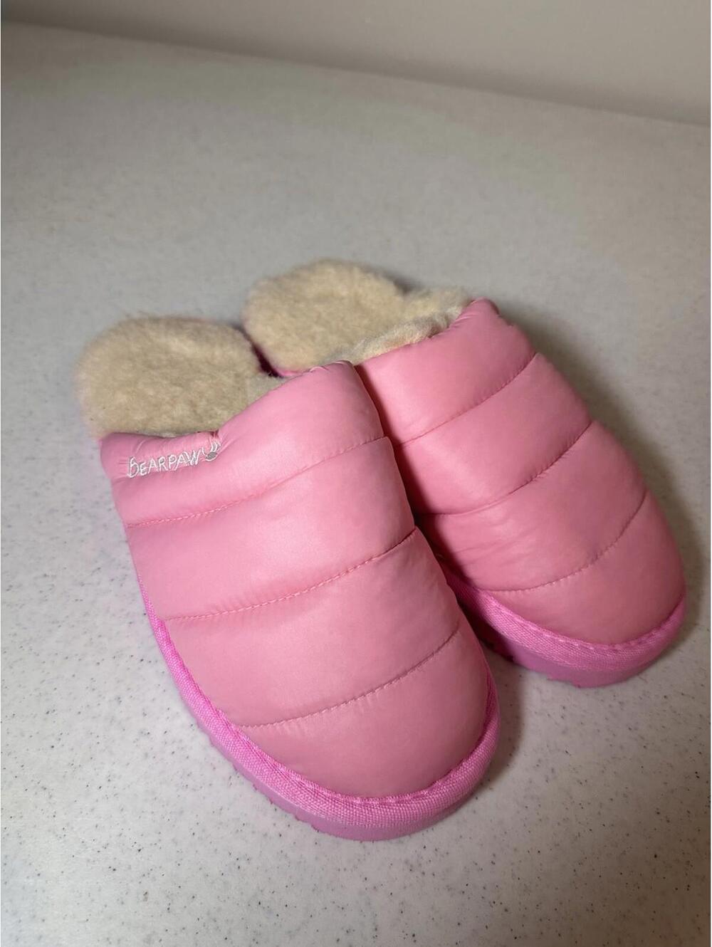 BearPaw Soft Pink Quilted Slippers 6
